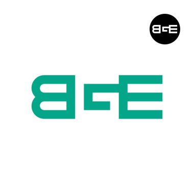 Letter BGE Logo Negative Space clipart