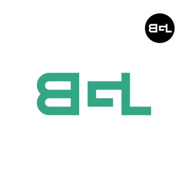 Letter BGL Logo Negative Space clipart