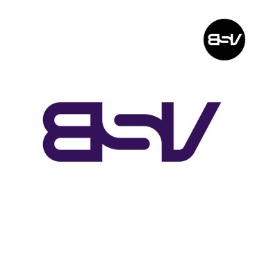 Harf BSV Logo Negatif Boşluk