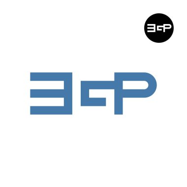 Harf EGP Logosu Negatif Boşluk