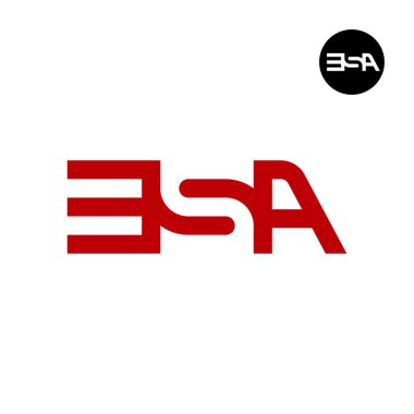 ESA Harfi Logosu Negatif Boşluk