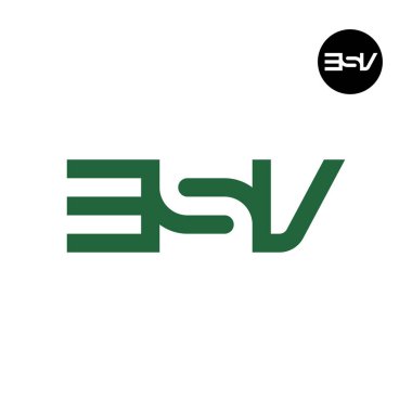 ESV harfi Logo Negatif Boşluk