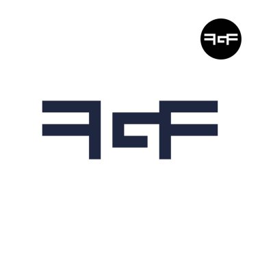 Letter FGF Logo Negative Space clipart