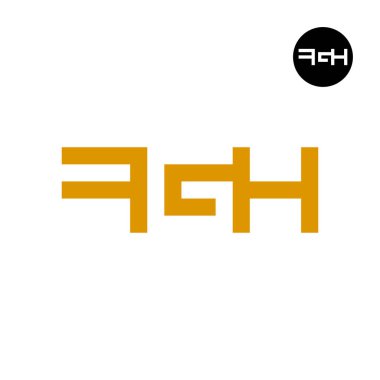 Harf FGH Logo Negatif Boşluk