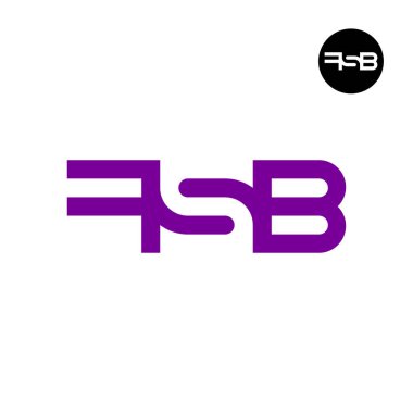 Harf FSB Logosu Negatif Boşluk