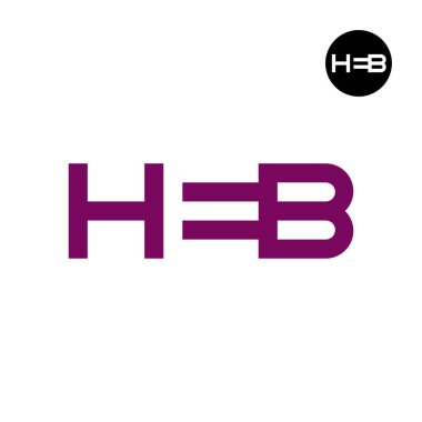 HEB Harfi Logosu Negatif Alan