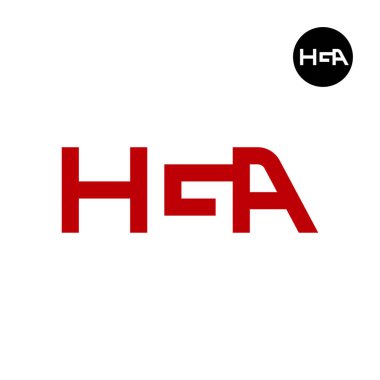 Harf HGA Logosu Negatif Boşluk