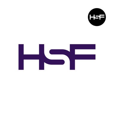 Harf HSF Logosu Negatif Alan