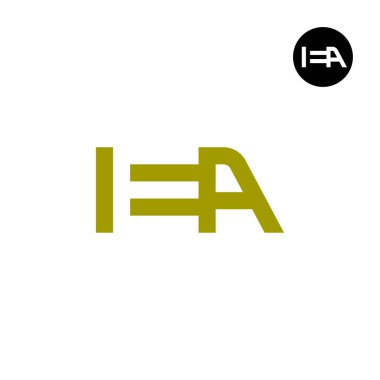 Harf IEA Logosu Negatif Boşluk