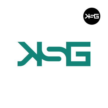 Letter KSG Logo Negative Space clipart