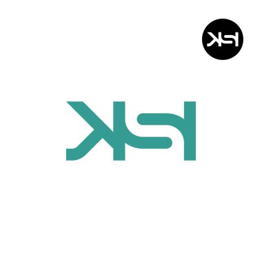 Letter KSI Logo Negative Space clipart