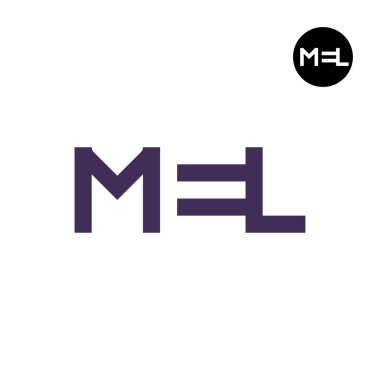 MEL Harfi Logosu Negatif Boşluk