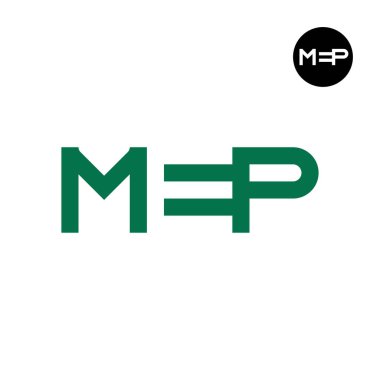 MEP Harfi Logosu Negatif Boşluk