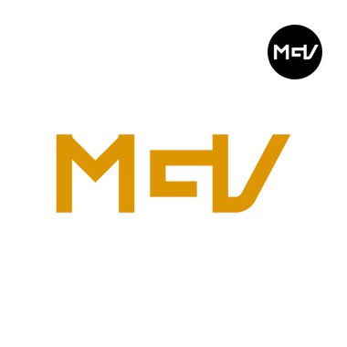 Harf MGV Logo Negatif Boşluk