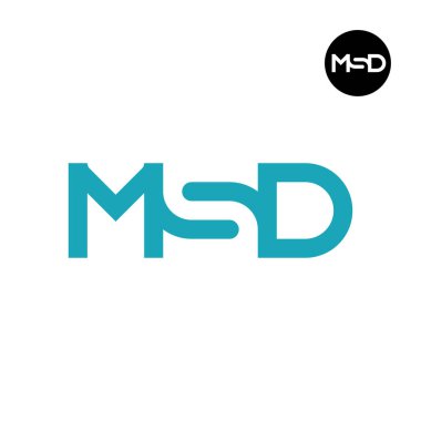 Harf MSD Logo Negatif Boşluk