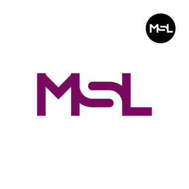 Harf MSL Logosu Negatif Boşluk