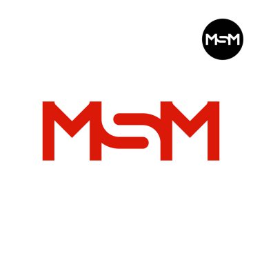 Harf MSM Logosu Negatif Boşluk