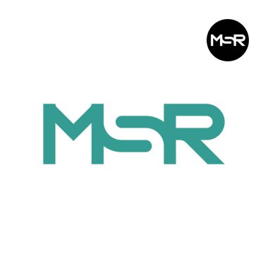 Harf MSR Logosu Negatif Boşluk