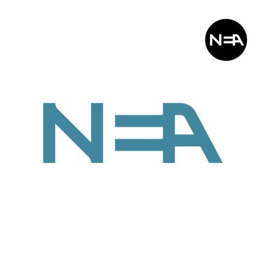 NEA Harfi Logo Negatif Boşluk