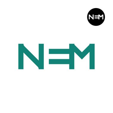 NEM Harfi Logosu Negatif Boşluk