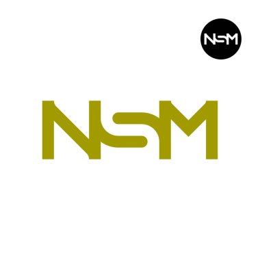 Harf NSM Logosu Negatif Boşluk