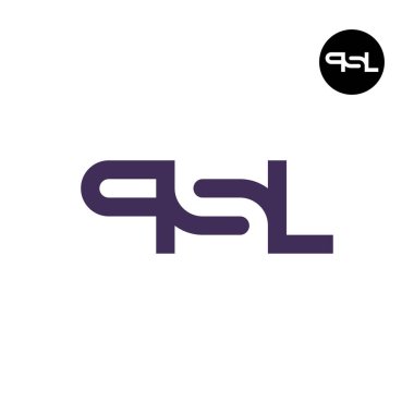 Harf PSL Logosu Negatif Boşluk