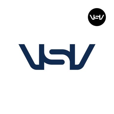 Harf VSV Logo Negatif Boşluk