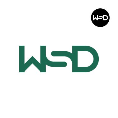 WSD Harfi Logosu Negatif Boşluk