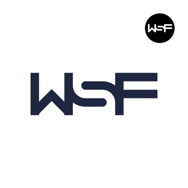 Letter WSF Logo Negative Space clipart