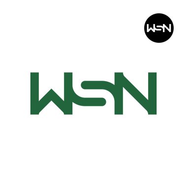 Harf WSN Logo Negatif Boşluk