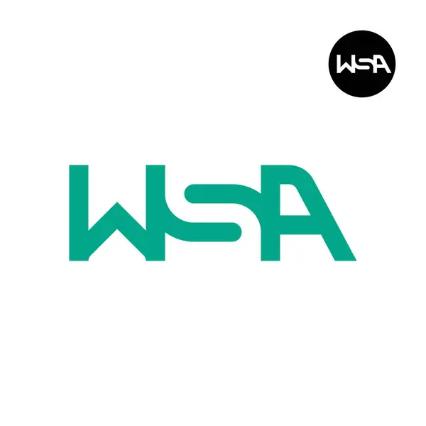 Harf WSA Logosu Negatif Boşluk