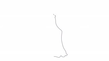 Düğün dansı çifti - çizgi film karakteri. Evli bir çiftin siyah çizgi hareketi videosu. Yüksek kaliteli FullHD görüntüler.