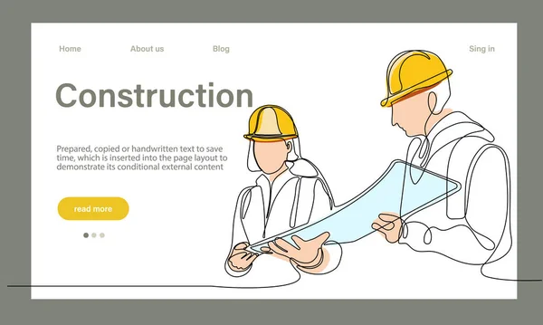 Vector Landing Page Architecture Works Protective Face Masks Safety Machine — Stock vektor