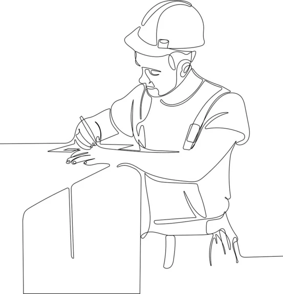 Homme Qui Travaille Dans Entrepôt Avec Des Boîtes Ouvrier Entrepôt — Image vectorielle