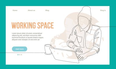 Uzay İniş Sayfası Çizgi Filmi Şablonu. Serbest Çalışanlar Takımı online olarak dizüstü bilgisayarda çalışıyor. İş Adamları Çalışma Alanını Paylaşıyor. Özet Vektör İllüstrasyonu