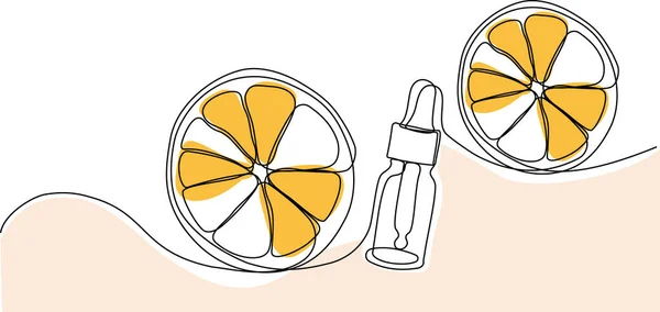 Непрерывный Рисунок Одной Линии Бутылок Маслом Медом Лимонным Лимонным Соком — стоковый вектор