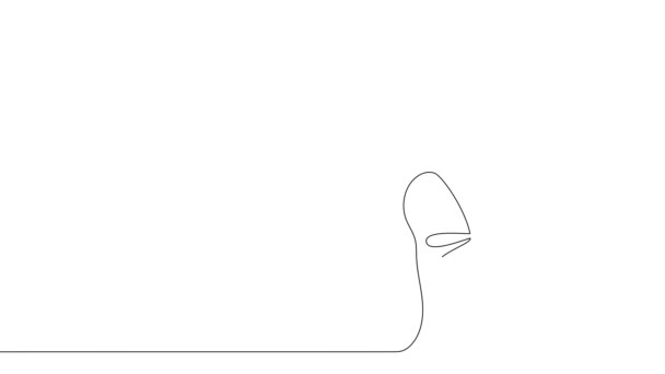 Анимационный Рисунок Сплошной Линии Рисования Архитектора Встреча Строительной Площадке Обсудить — стоковое видео