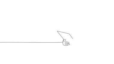 Ekip üyeleriyle plan tasarımı hakkında konuşmak için inşaat sahasında sürekli mimar toplantısının animasyon çizimi. Mimarlık konsepti. Tek çizgi animasyonu. Yüksek kalite 4k görüntü