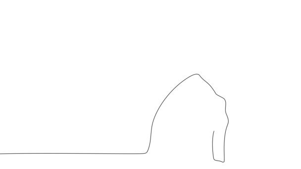 Animowany Rysunek Ciągłego Rysowania Linii Spotkanie Architektów Placu Budowy Aby — Wideo stockowe