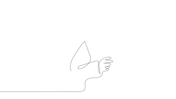Desenho Animado Linha Contínua Desenhar Reunião Arquiteto Canteiro Obras Para — Vídeo de Stock