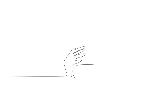 Desenho Animado Desenho Linha Contínua Abraços Mãe Filha Mãe Filha — Vídeo de Stock