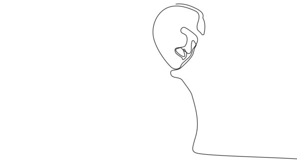 Animovaná Kresba Souvislé Čáry Kreslit Architekt Setkání Staveništi Mluvit Návrhu — Stock video