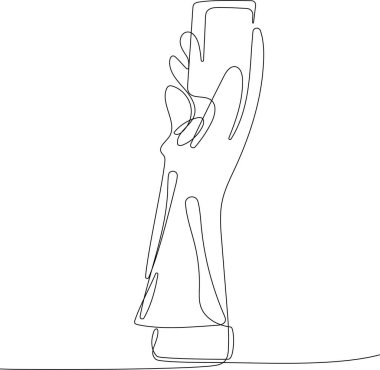 Sıvı çamaşır deterjanı, çamaşır suyu, yumuşatıcı, bulaşık deterjanı ya da başka bir temizlik maddesi için sürekli bir sıra şişe çizimi. Metin ve marka logonuzu yerleştirmek kolay. Vektör illüstrasyonu