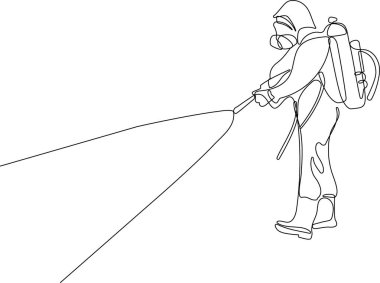 Sıvı çamaşır deterjanı, çamaşır suyu, yumuşatıcı, bulaşık deterjanı ya da başka bir temizlik maddesi için sürekli bir sıra şişe çizimi. Metin ve marka logonuzu yerleştirmek kolay. Vektör illüstrasyonu