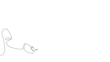 Ekip üyeleriyle plan tasarımı hakkında konuşmak için inşaat sahasında sürekli mimar toplantısının animasyon çizimi. Mimarlık konsepti. Tek çizgi animasyonu. Yüksek kalite 4k görüntü