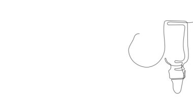 Animated self drawing of bottles with oil or honey or lemon or lime juice for scrubbing and body skin care with natural herbal skin care products. High quality footage