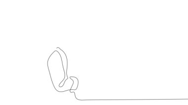 Ekip üyeleriyle plan tasarımı hakkında konuşmak için inşaat sahasında sürekli mimar toplantısının animasyon çizimi. Mimarlık konsepti. Tek çizgi animasyonu. Yüksek kalite 4k görüntü