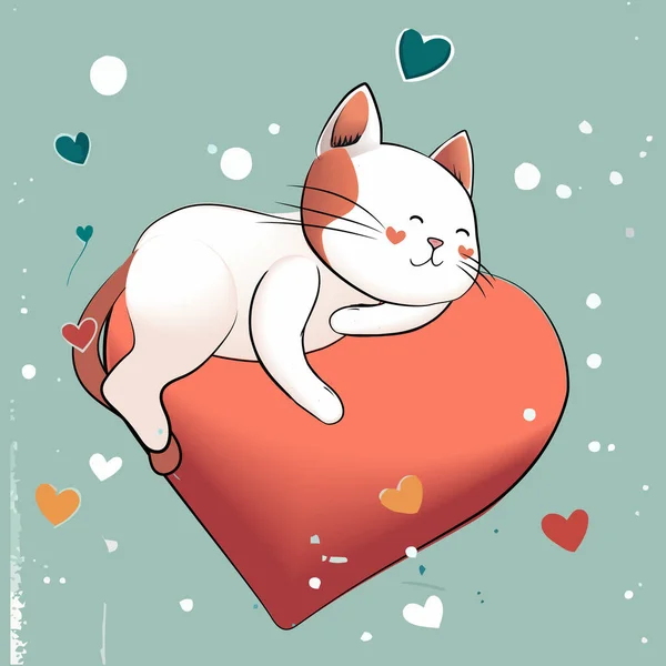 Ilustración Pareja Dibujos Animados Día San Valentín Amor Historia Amor — Vector de stock