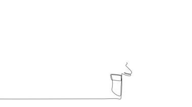 Ekip üyeleriyle plan tasarımı hakkında konuşmak için inşaat sahasında sürekli mimar toplantısının animasyon çizimi. Mimarlık konsepti. Tek çizgi animasyonu. Yüksek kalite 4k görüntü