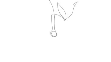 Animated self drawing of bottles with oil or honey or lemon or lime juice for scrubbing and body skin care with natural herbal skin care products. High quality footage